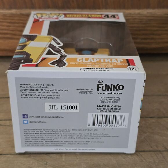 Funko Pop 2015 Vinyl Borderlands Claptrap #44 JJL 151001 - Picture 7 of 10